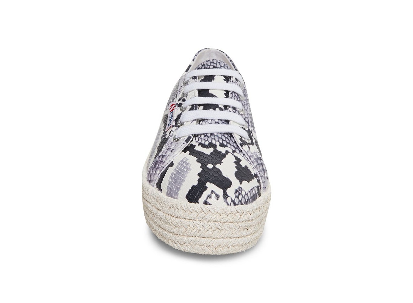 Superga Platform Womens - 2730 Pufanropew - Black/White/Snake - ZMWNC1394